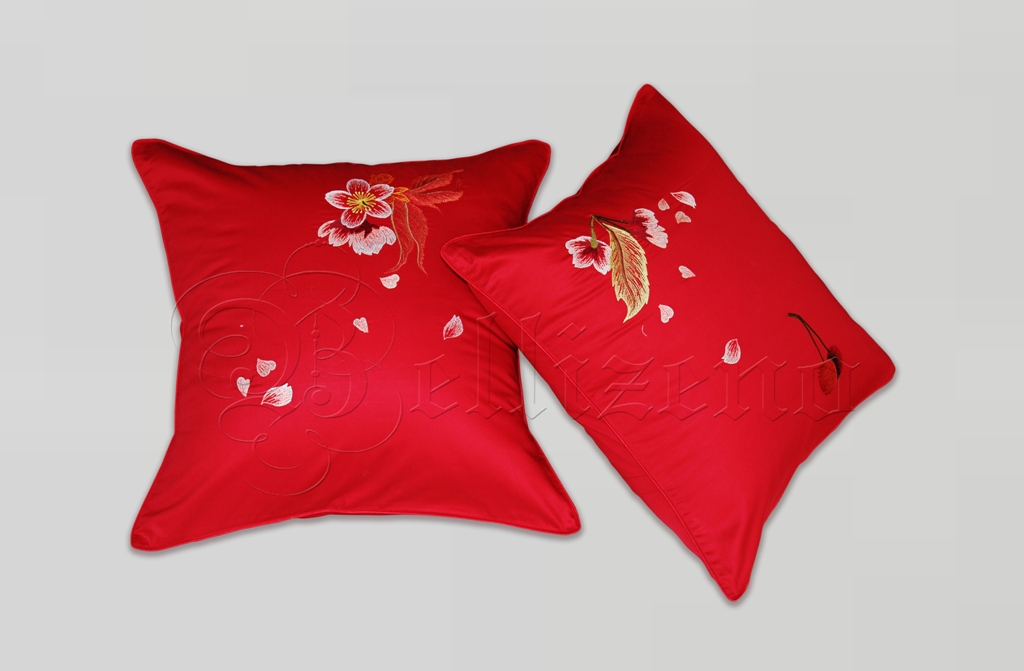 Cherry blossom vỏ gối sofa - đỏ đun